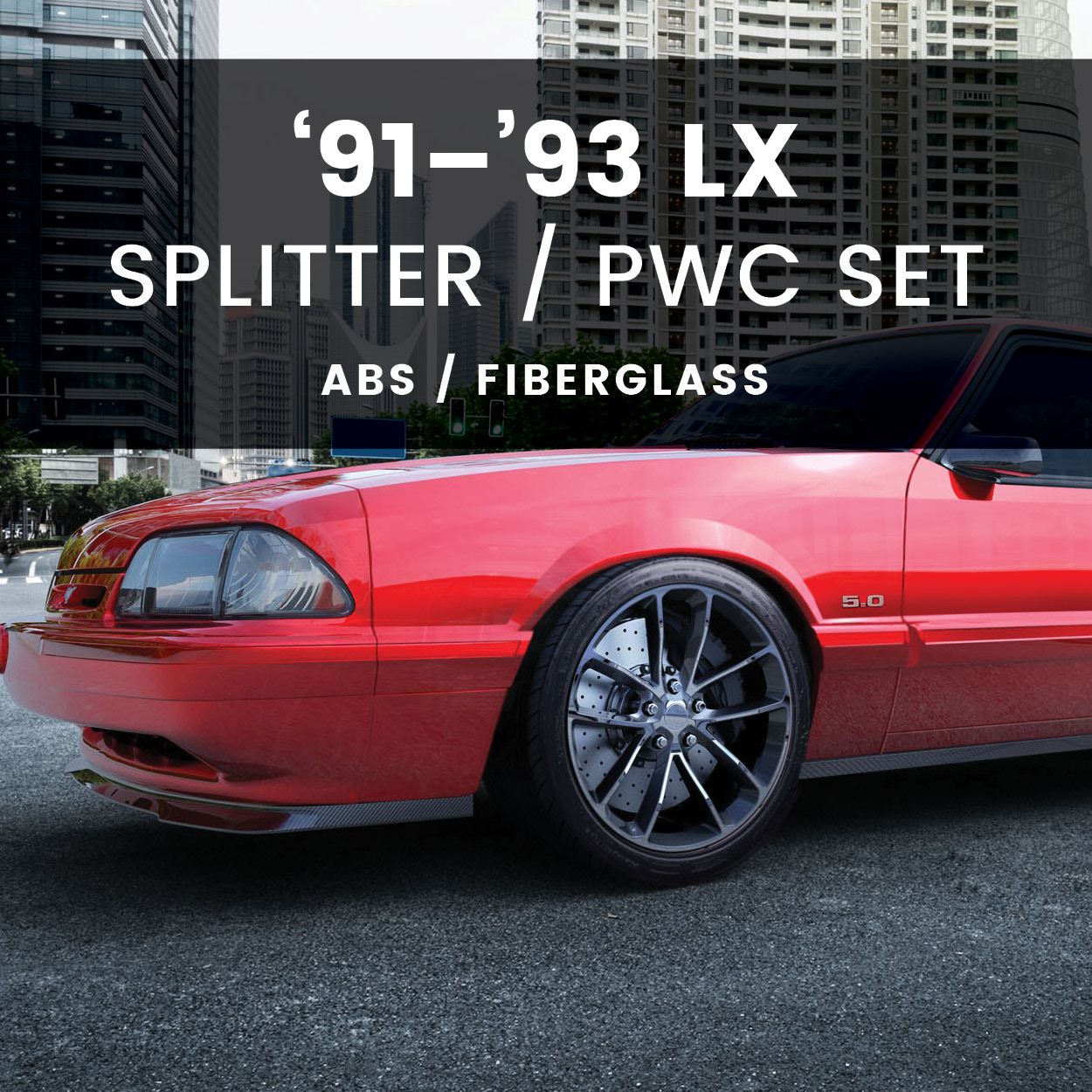 91-93 LX ABS Chin Splitter & Fiberglass Pinch Weld Cover Set