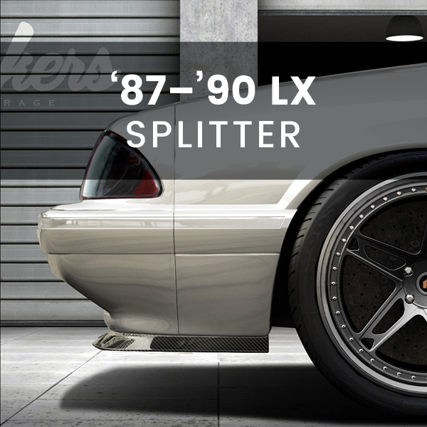 87-'90 LX Carbon Fiber Splitter & Pinch Weld Cover Set - Makers Garage