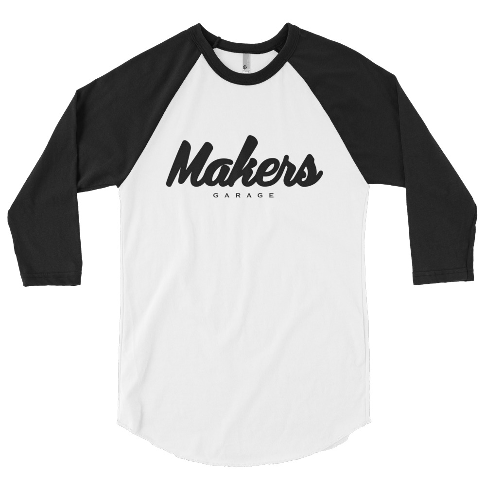 Makers Logo Black – 3/4 sleeve raglan shirt