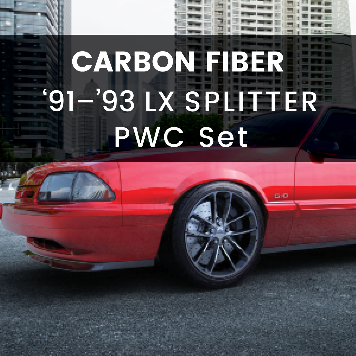 ’91-’93 LX Carbon Fiber Splitter & Pinch Weld Cover Set