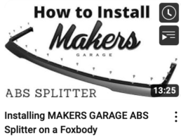 Makers Garage ABS Splitter Install